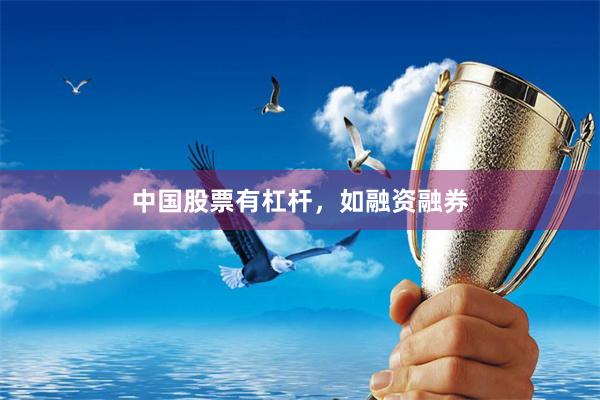 中国股票有杠杆，如融资融券